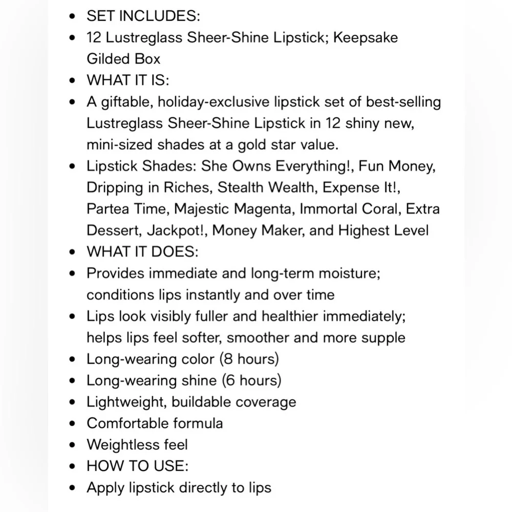 MAC Cosmetics Limited Edition Golden Girls Miniature Lustreglass Lipstick